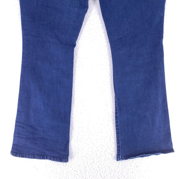 Levis Signature Jean Denim Cotton Women SZ 14 Blue Straight Stretch VTG Mid Rise - Picture 7 of 14